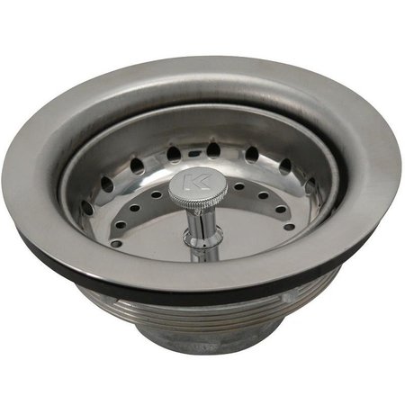 PLUMB PAK Basket Strainer with Fixed Post, 438 in Dia, Stainless Steel, Chrome 1431SSTBX